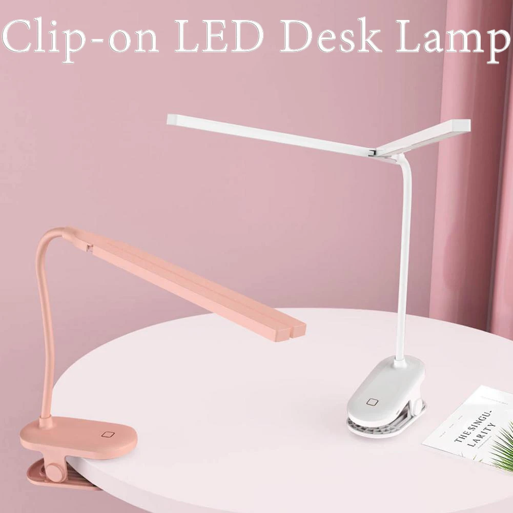 

Foldable Dimmable Eye Protection Clip-on LED Desk Lamp Student Study Reading LED Touch Table Lamps Levels Desktop Light