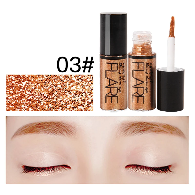 Блестящая жидкая подводка для глаз стойкий пигмент макияжа косметика подводки