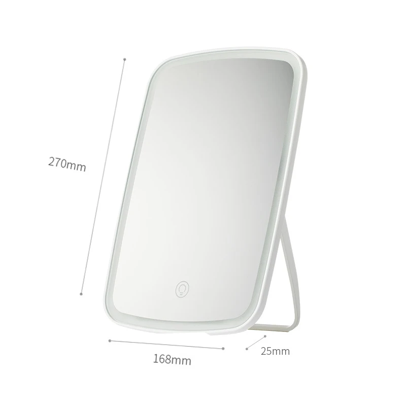 LED touch Screen Built-in battery Makeup Mirror Table Desktop Portable Lighted Cosmetic Hand | Красота и здоровье