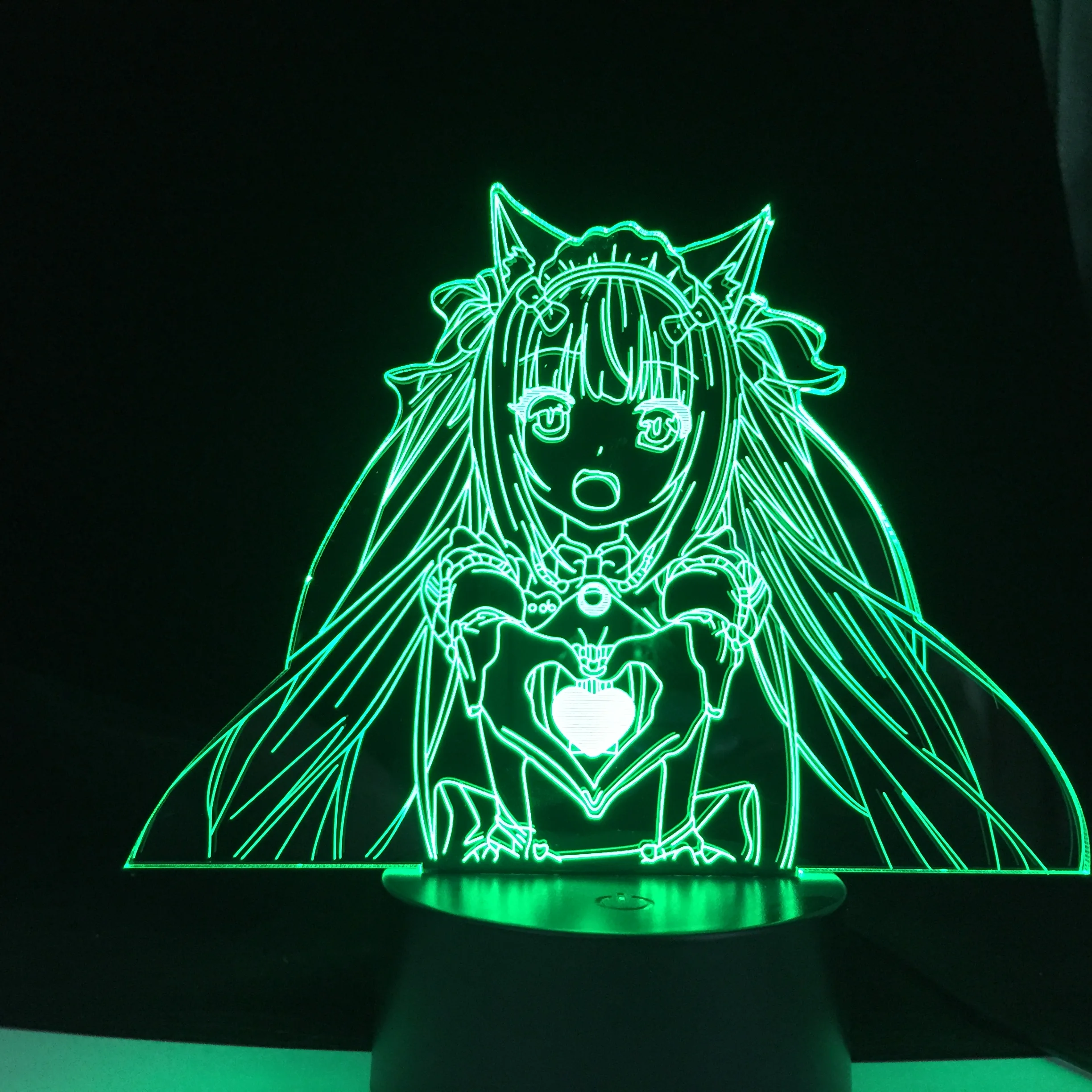 

Anime 3d Lamp Nekopara Chocola for Bedroom Decor Night Light Manga Children's Birthday Gift Room Dropshipping Fast Door to Door