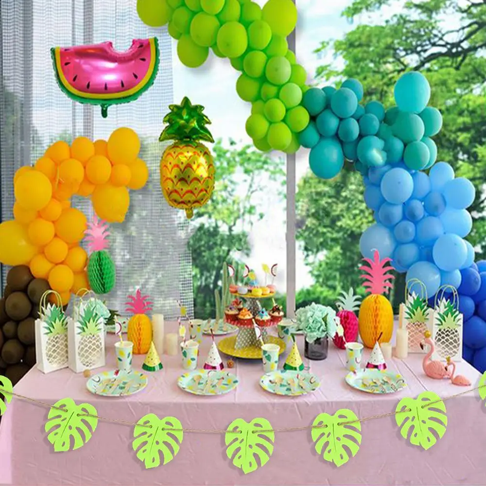 Летние украшения для вечеринки в джунглях висячая гирлянда из тропических