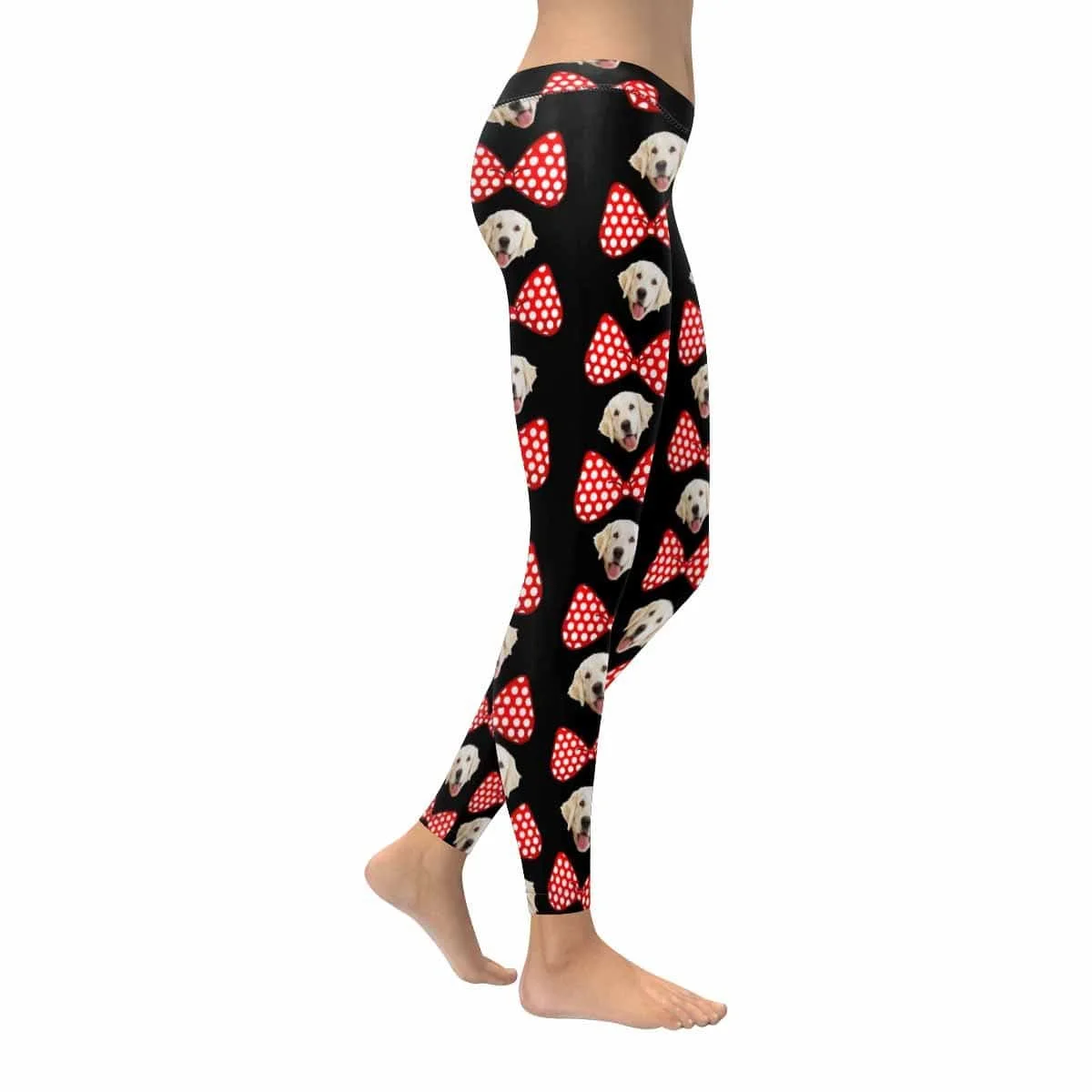 

Custom Face Bow Style Low Rise Yoga Leggings