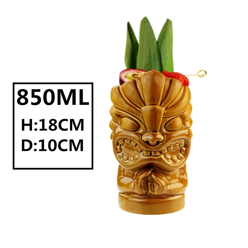 Новые Hawaii Tiki кружки, кружки для коктейлей, пивные кружки для напитков, кружка для вина, керамическая Пасхальная кружка Tiki, кружка 450 мл