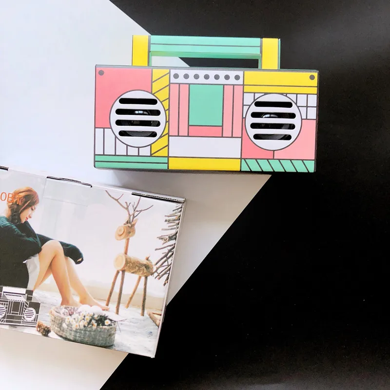 TWS ретро портативный Bluetooth динамик беспроводной театральный сабвуфер TF открытый