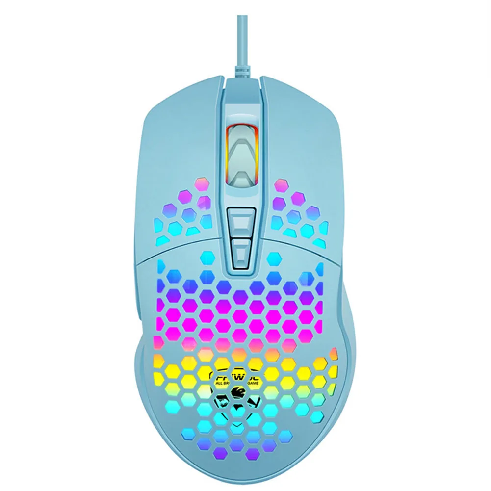 

RGB Optical Gaming Mouse Households V9 Honeycomb Shell Portable USB Wired Computer Safety Mice for Laptop PC Game