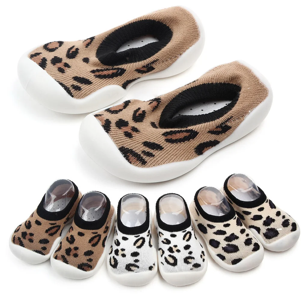 

Baby Shoes Newborn Baby Leopard Toddler Socks Shoes Soft Bottom Antiskid Indoor Floor Breathable Cotton Socks Shoes Baby Boots