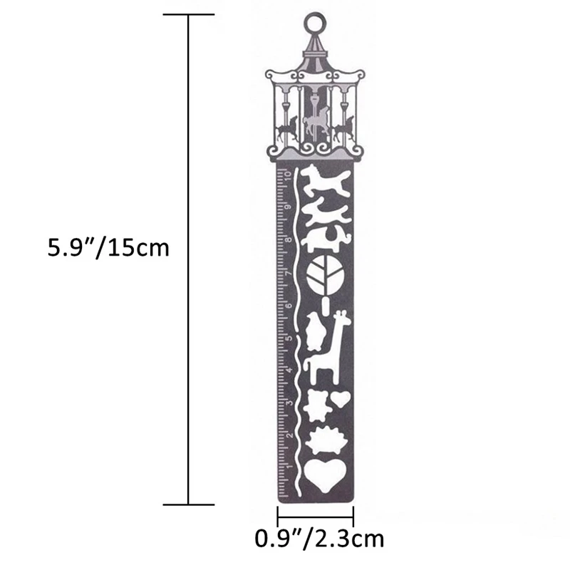 Железная Закладка линейка набор из 4 пустотелых милых трафаретов для рисования