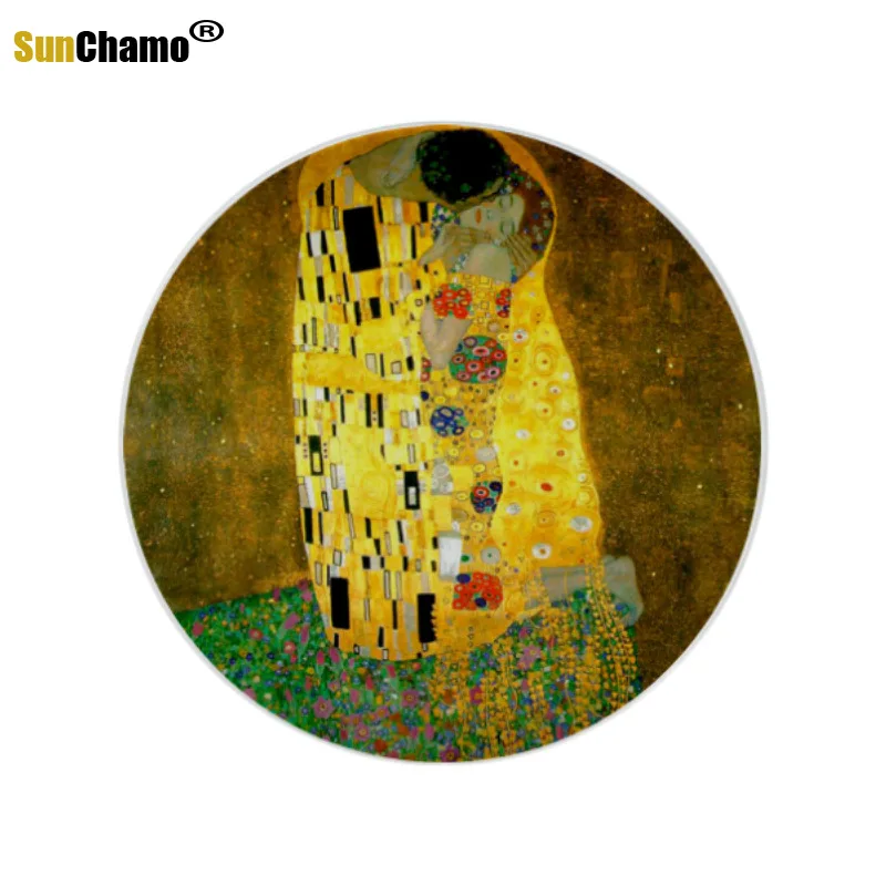 

Картина подвесная тарелка настенная декоративная тарелка керамическая поделка стол дисплей Европейский Декор круглая тарелка Густав Клим...