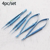 4pcssettitanium tlloy surgical instruments ophthalmic microsurgical dental instruments 12 5cm scissorsneedle holders tweezers