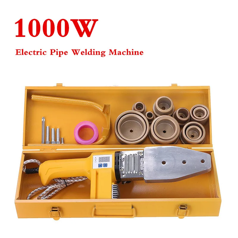 1000W Types Electric Pipe Welding Machine Heating Tool Heads Set For PPR PB PE Plastic Tube Welding Hot Melting Machine Control