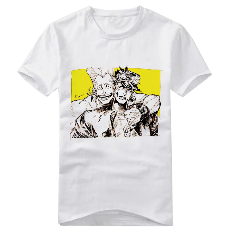 Футболка с принтом из аниме Невероятные приключения Джоджо модная Повседневная