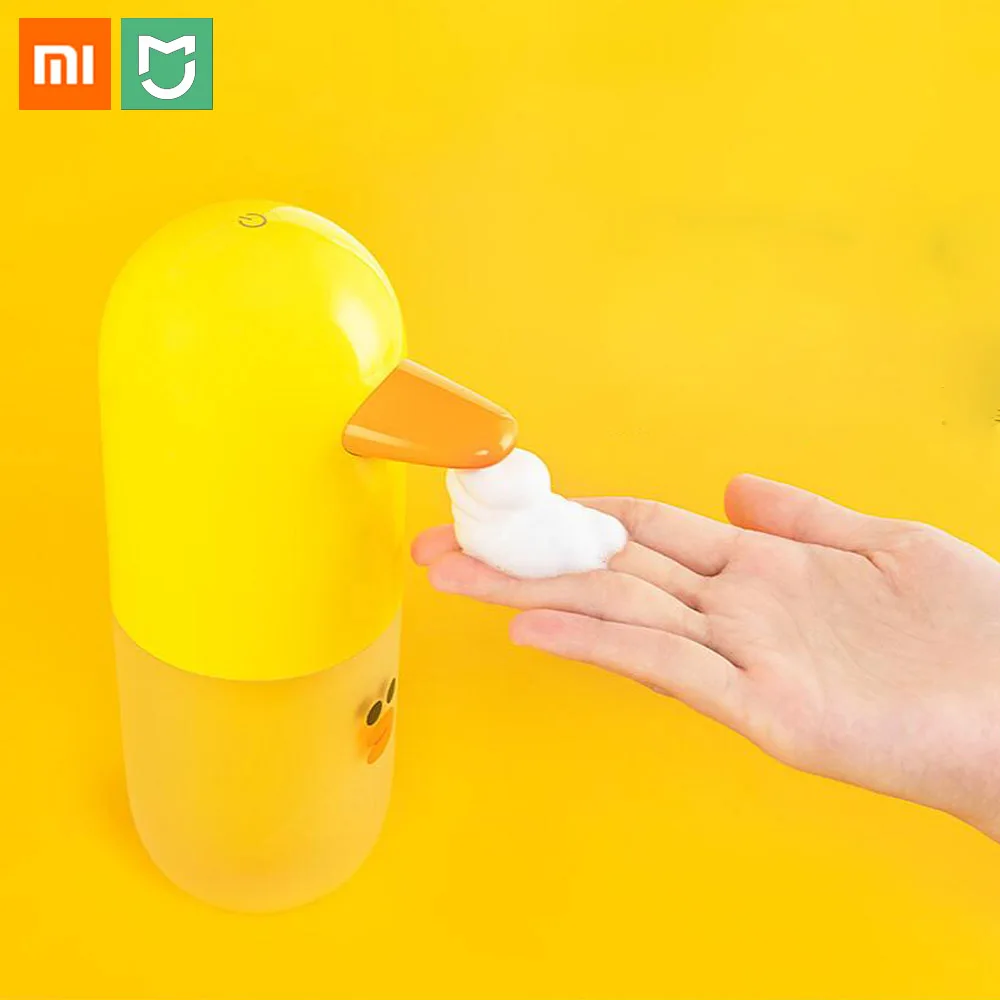 Автоматический набор для мытья рук Xiaomi Mijia, индукционный дозатор для пены, желтый, 0,25 сек, инфракрасный датчик, дозатор для мыла, Глубокая очистка - изображение