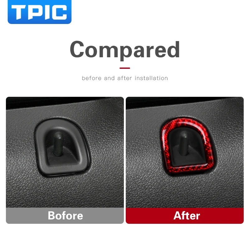 Наклейки TPIC из углеродного волокна для Ford Mustang 2009 2013 штифт дверного замка