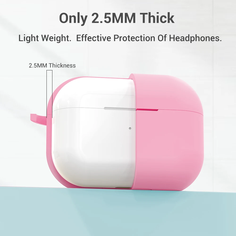 Чехол TOPK для наушников Airpods Pro силиконовый защитный беспроводной Bluetooth чехол Apple