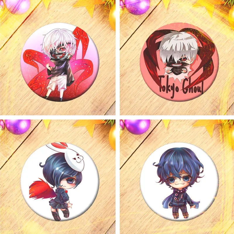 Tokyo Ghoul броши значок Q версия мультяшная аниме фигурка kaneziki Touka Kirishima круглая