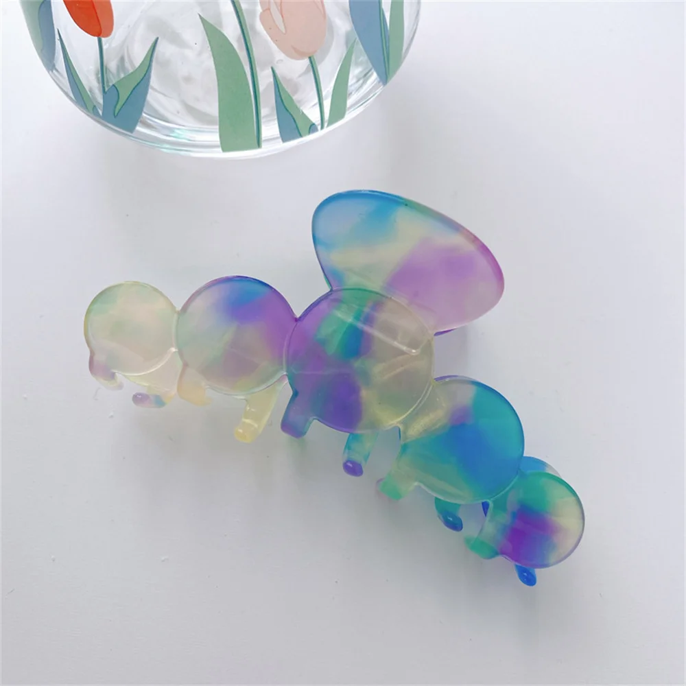 

Acetate Hair Claws Round Splicing Wave Hair Clip Large Barrette Crab Claw Clip Bath Clip Ponytail Clip Hair Accessories
