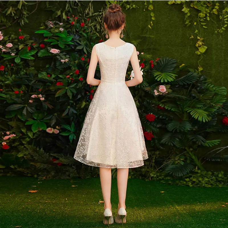 Новое поступление элегантное для вечеринки, для выпускного платье vestido de noiva; кружевные вечерние платья robe de soiree Высокая Низкая платья Простые короткие