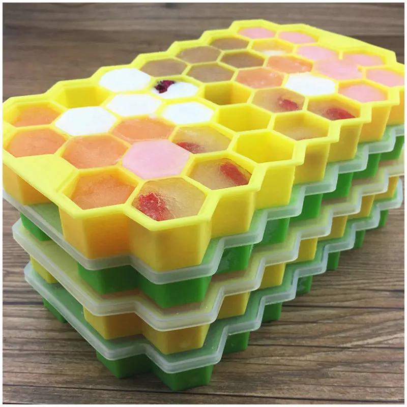 37 квадратная сотовая форма для льда поднос силиконовая аксессуары льда|Емкости