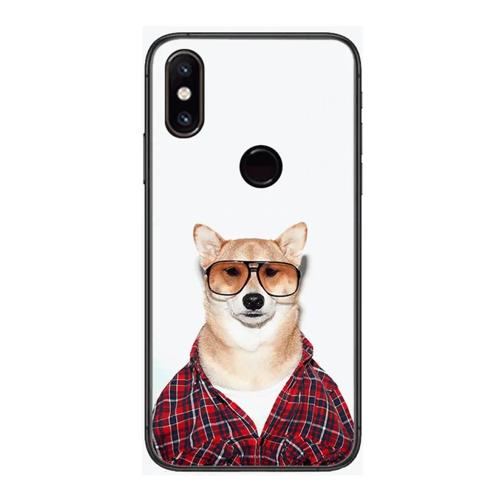 

Dog fashion creative personality boys Phone Case For xiaomi M2 C3 X3 F2 Lite NFC 6 5 x Poco k30 Pro Anime Black Cover Silicone