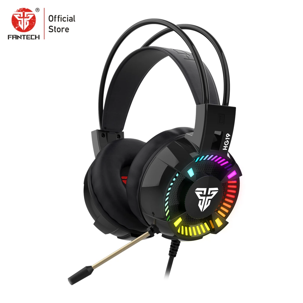 HG19 FANTECH HG19 3,5 мм разъем RGB Игровые наушники широкое звуковое поле HD наушники для игр сверхлегкие компьютерные наушники для геймера - Цвет: HG19