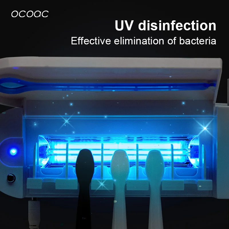 Antibacteria UV Light Ultraviolet Toothbrush Sterilizer Automatic Toothpaste Dispenser ToothBrush Holder bathroom accessories