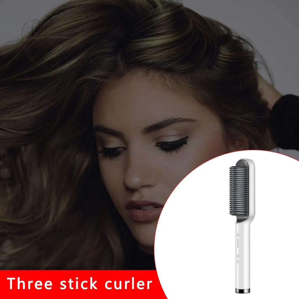 

Multifunction Professional Hair Straightener Tourmaline Ceramic Hair Brush Curler Comb Straighteners Hair Dressing Beauty Tool