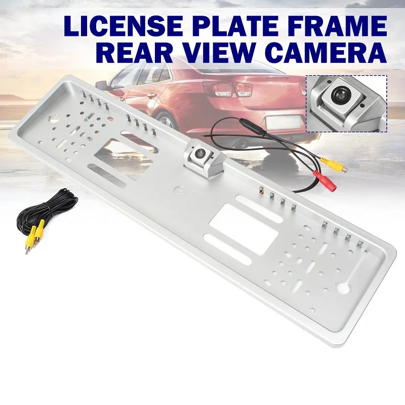 

European Car License Plate Frame Rear View Camera Vehicle Wireless Monitor Parking Car-styling Waterproof LED Backup Automobiles