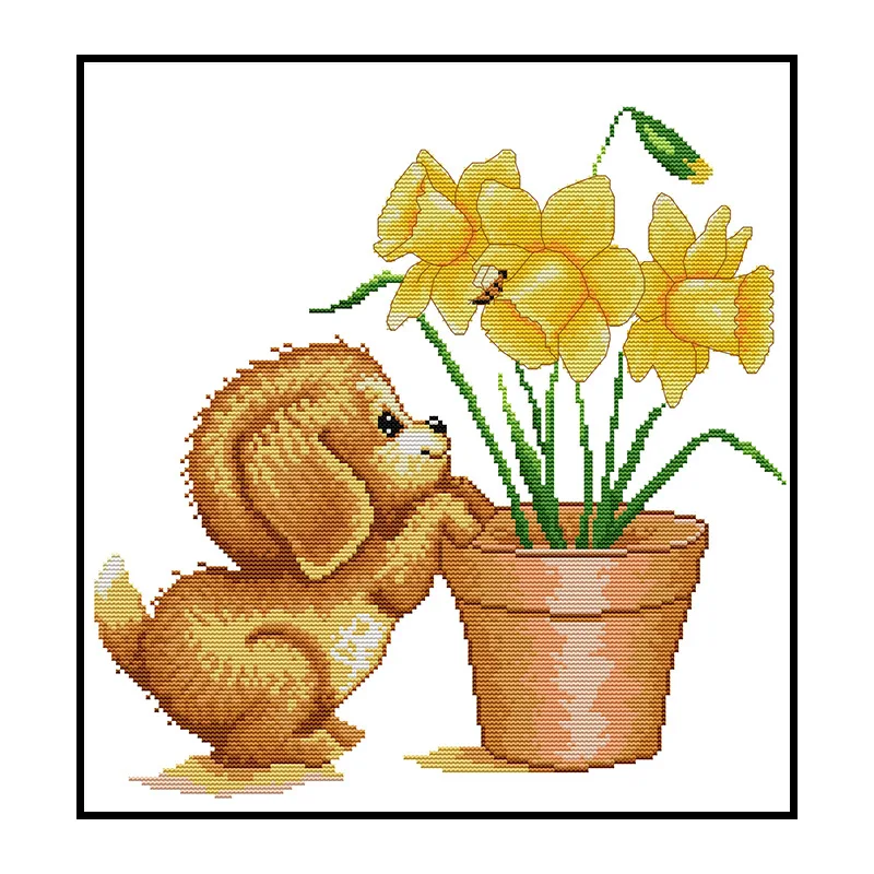 

Набор для вышивки крестиком «сделай сам», мультяшное животное 14CT 11CT, для дома, спальни, креативный подарок, DA377