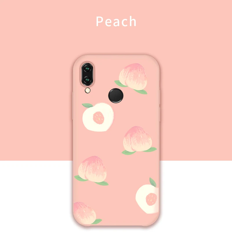 Peach Силиконовый чехол ASINA с милыми цветами для huawei P20 P30 Lite Pro, прозрачный чехол с фруктами для huawei Honor 8X10 mate 20 Pro Fundas - Цвет: Peach