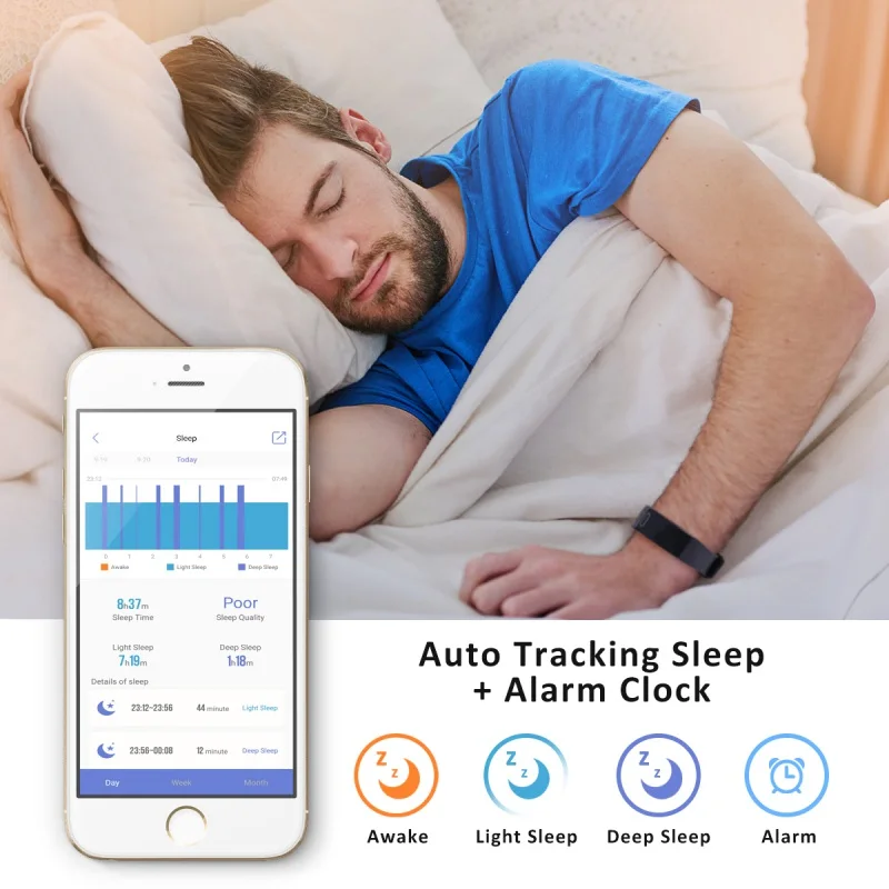 

Women Men Bracelet Smart Wristband Waterproof Fitness Smart Band Heart Rate Monitor Call Reminder Sport Bracelet