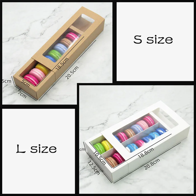 25 шт. коробка для печенья в форме макаруна прозрачное окно свадебные подарки