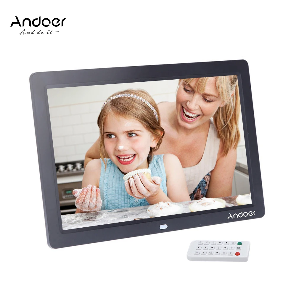12 ''HD TFT-LCD 1280*800 полноэкранная Цифровая фоторамка Будильник MP3 MP4 видеоплеер с дистанционным управлением
