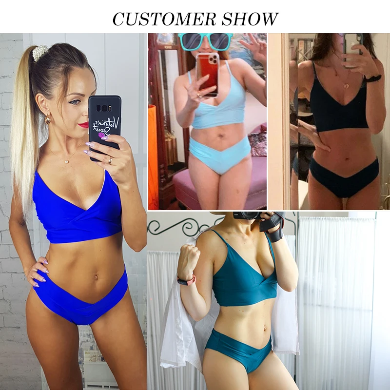 Сексуальное бикини с высокой талией комплект спортивный женский купальник