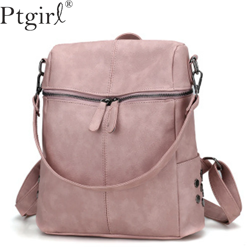 Повседневные вместительные сумки на плечо винтажный женский рюкзак Ptgirl из