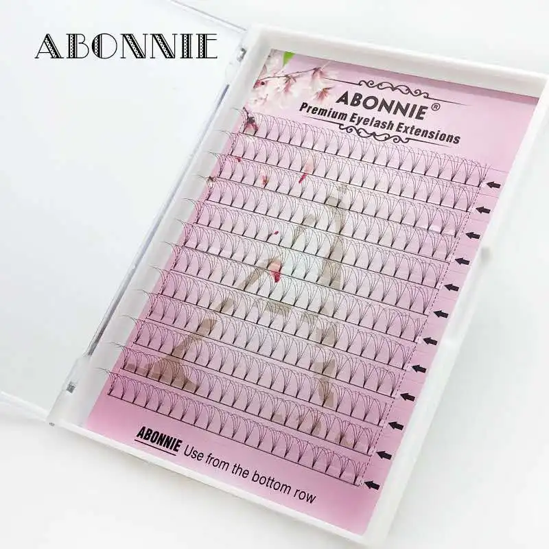 Abonnie русские норковые ресницы предварительно сделанные объемные вентиляторы