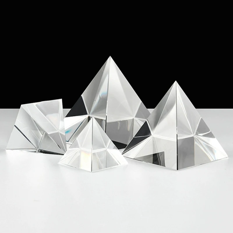 8 см природная прозрачная фотобумага фотография стеклянная пирамида настольное
