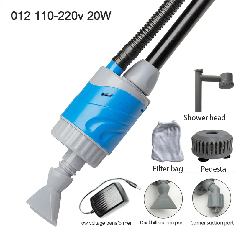 012 110-220v 20w 20 Вт 28 Вт автоматический аквариумный водяной насос для аквариума гравий очиститель, инструмент для очистки песка шайба фильтр сифон 110 В 220 В - Цвет: 012 110-220v 20w