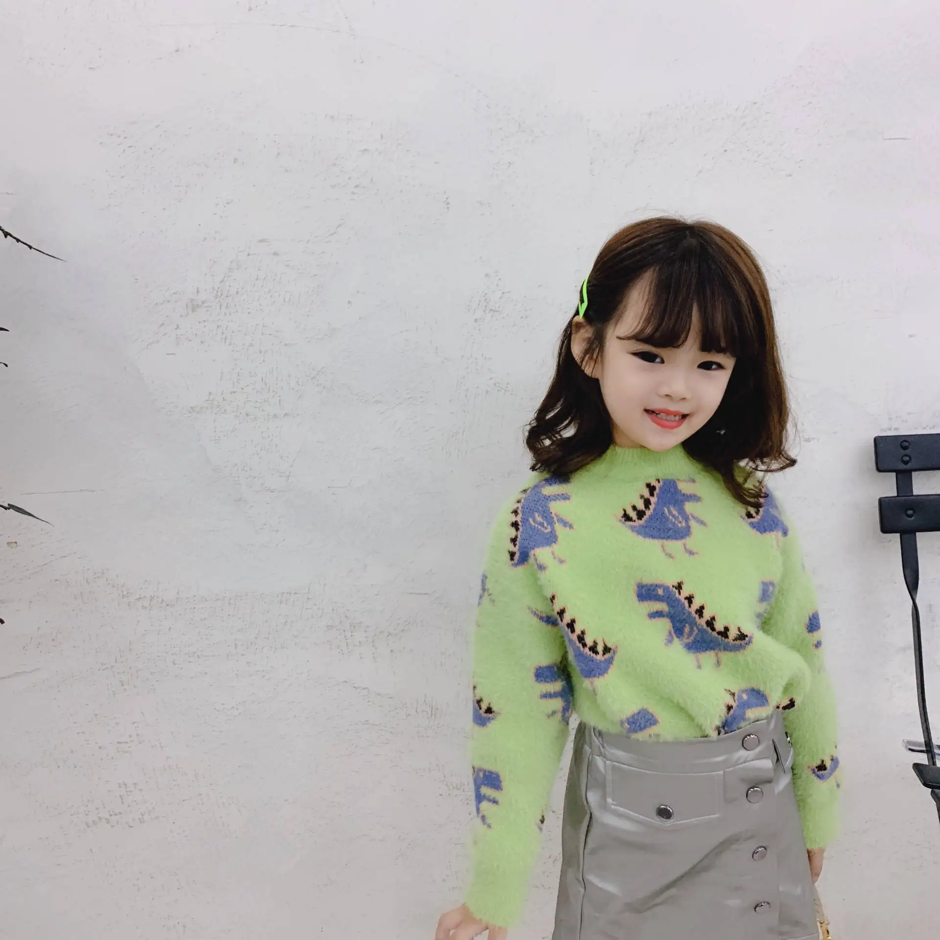 Детский свитер 2019 г. осенне-зимний детский вязаный пуловер с воротником под горло