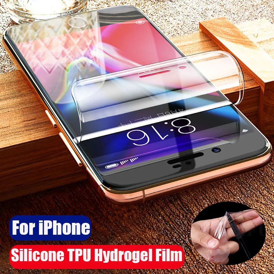 3D Силиконовая ТПУ Гидрогелевая пленка для apple iPhone 11 12 Pro XS Max XR iphone 12X7 8 Plus SE 2020