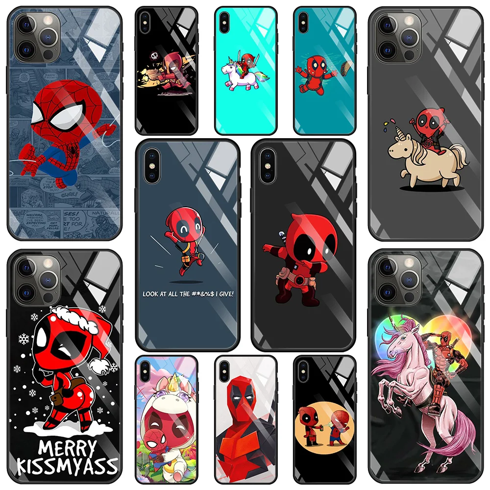 Чехол из закаленного стекла для телефона iPhone 13 12 11 Pro Max Mini XS XR X 8 7 6 6S Plus | Мобильные