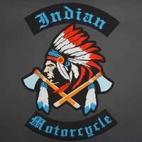 indian motorcycle embroidered punk biker club patch clothes stickers apparel accessories badge