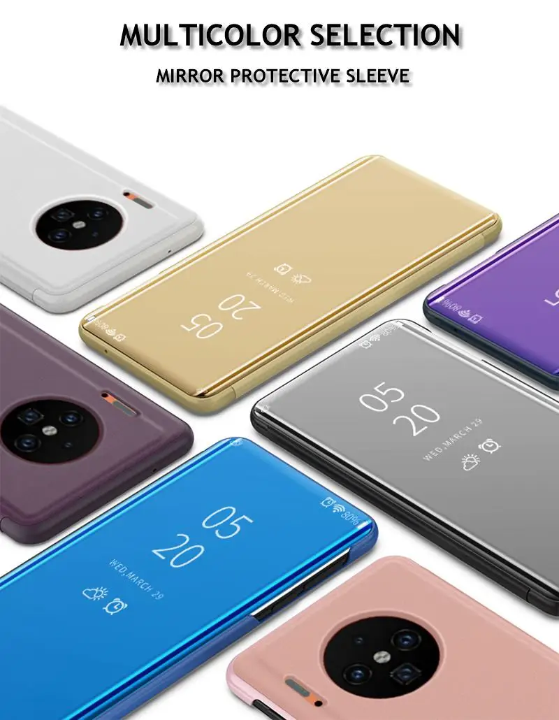 Зеркальный флип-чехол для Huawei Honor 10 Lite V20 View 20 P Smart 2019 P30 Nova 4E Pro 5t Mate 30 чехол |