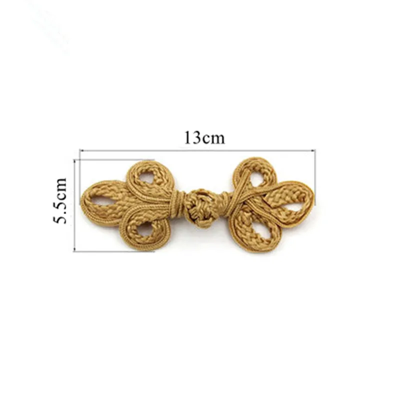 

5 Pairs/pack Chinese Frog Closure Buttons Knot Cheongsam Traditional Handcraft Accessories Handmade Three Leaves Curtain Button