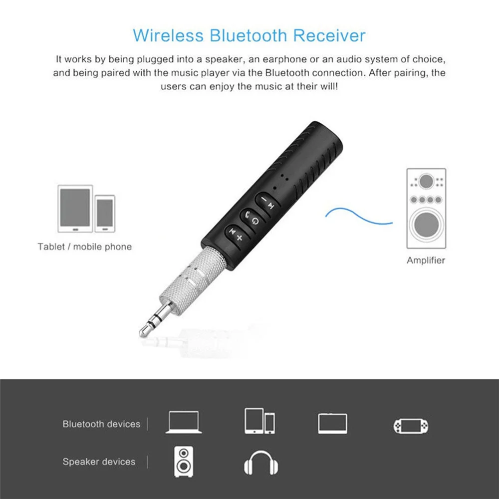 3 5 мм разъем Bluetooth автомобильный комплект Гарнитура беспроводной музыки MP3 аудио