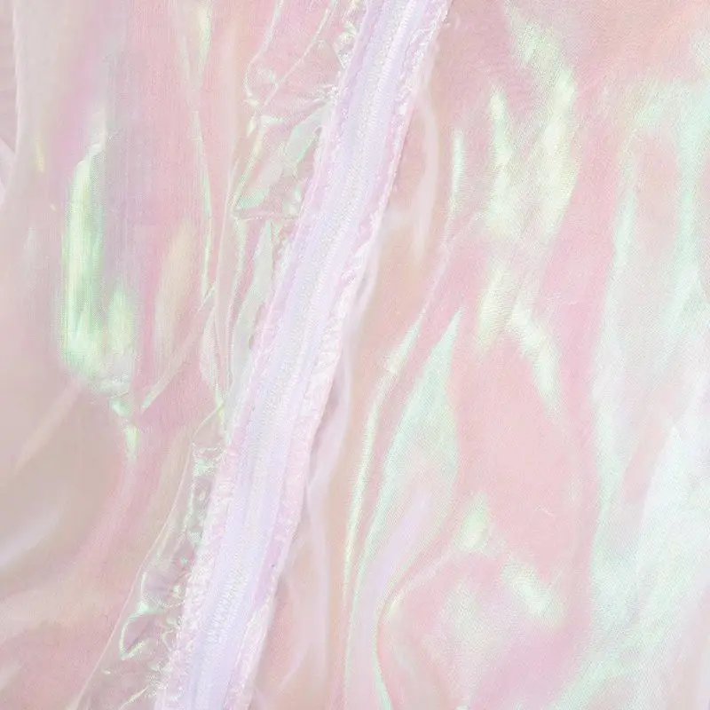 Летняя женская куртка лазерная симфония радужной голограммы Женская