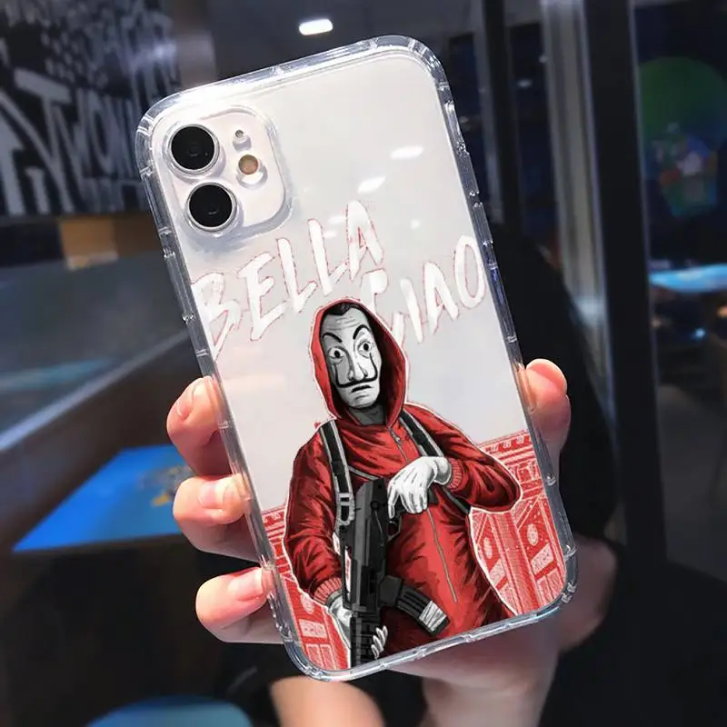 

Spain TV Money Heist House Paper Phone Case Transparent soft For iphone 5 5s 5c se 6 6s 7 8 11 12 plus mini x xs xr pro max