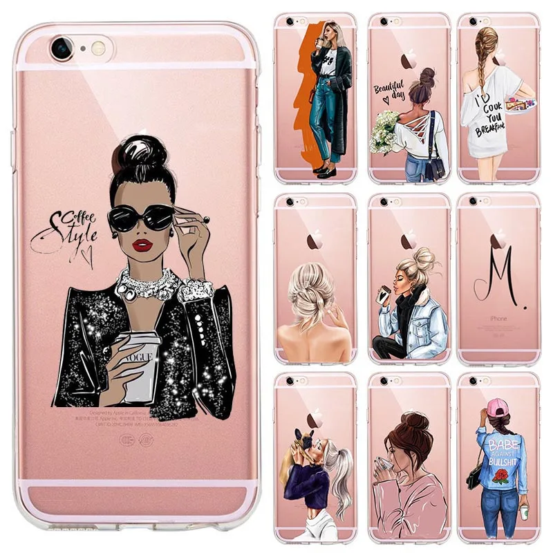 Модный мягкий силиконовый чехол для телефона из ТПУ iPhone 4 5S SE 6 6splus 7 8 Plus X XS XR