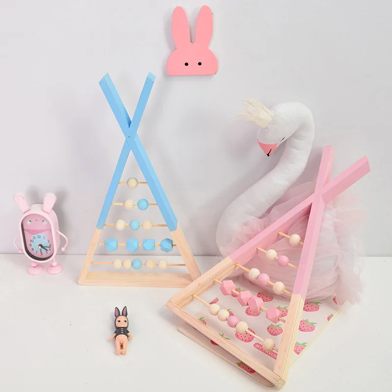 Питомник из натурального дерева в скандинавском стиле Abacus с бусинами детские