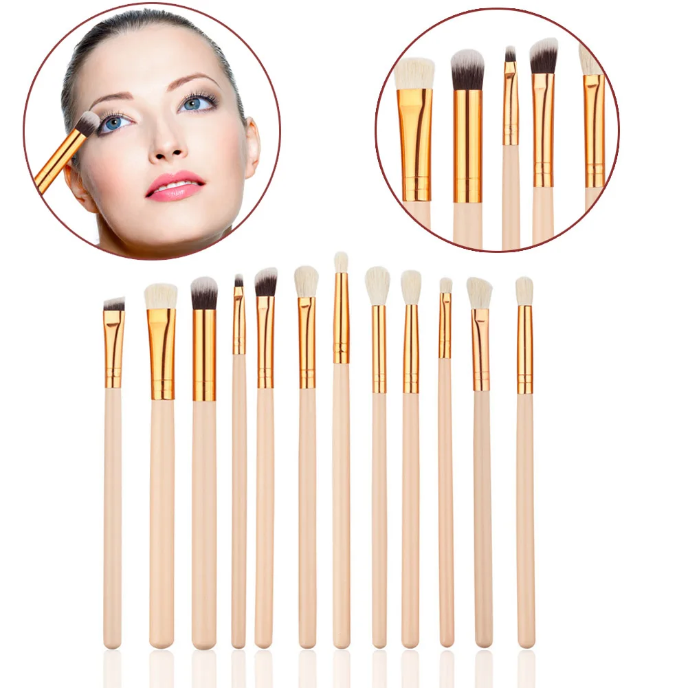 12 шт. смешивание карандаш основа тени для век кисти макияжа кисть теней подводка