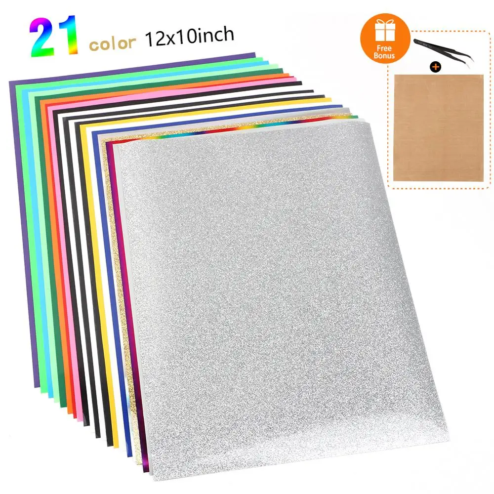 21 лист блеск теплопередачи виниловая упаковка Утюг на теплом прессе режущий